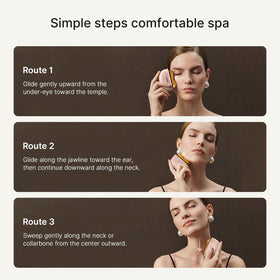 ZDEER soft vibration massage promoting gentle tension release on the face.
