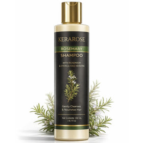 Zdiwond Kerarose Rosemary Shampoo bottle showing scalp care benefits.
