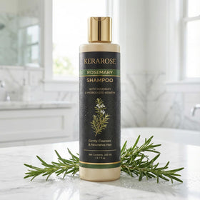 Kerarose Rosemary Shampoo is color-safe for treated hair.