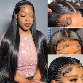ZDLAQ HD lace-front 13x6 wig with seamless parting for everyday elegance.