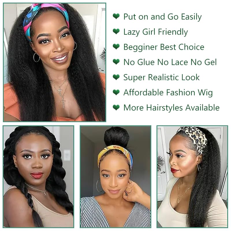 Zealady headband wig hairline close-up shows natural look