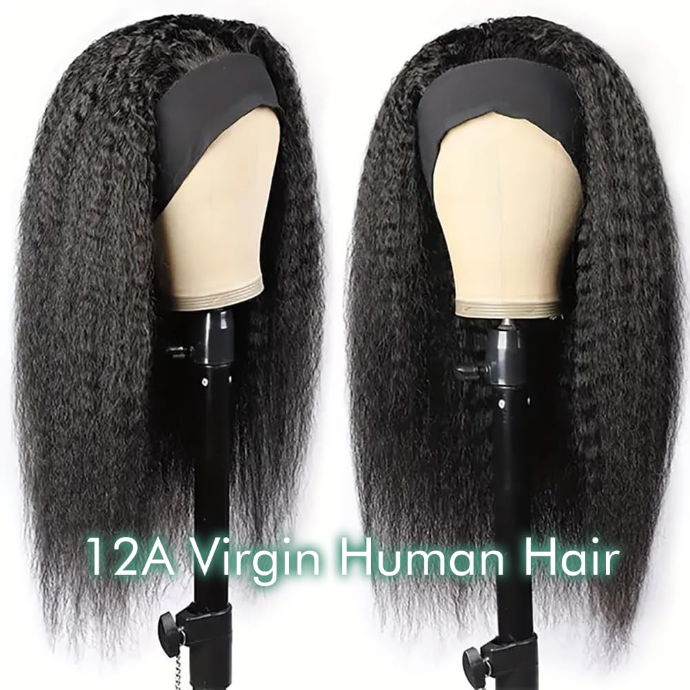 Zealady headband wig side view highlights secure fit with adjustable straps