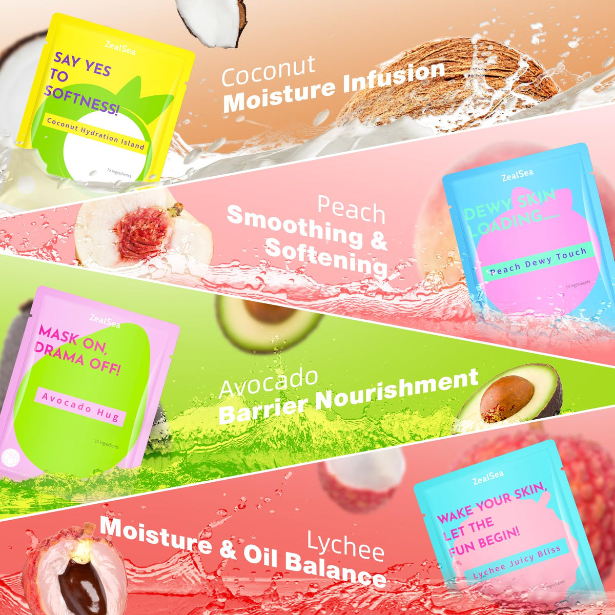 ZealSea watermelon solution mask offers refreshing, cooling comfort during busy days.