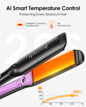 Zecoub 3D floating plates glide through hair with minimal pulling.