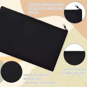 Blank ZeeDix canvas pouch surface ready for heat transfer or embroidery