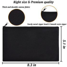 ZeeDix canvas pouch with resin zipper for smooth opening and durable use.