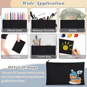 ZeeDix canvas pouch used to organize travel essentials on the go
