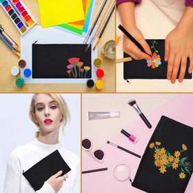 ZeeDix canvas pouches as travel organizers fit in luggage and bags.