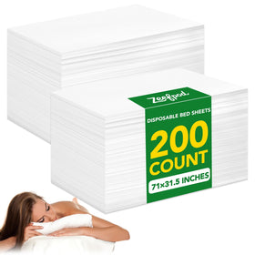 Zeefpod 200-pack disposable massage table sheets for quick hygienic changes.