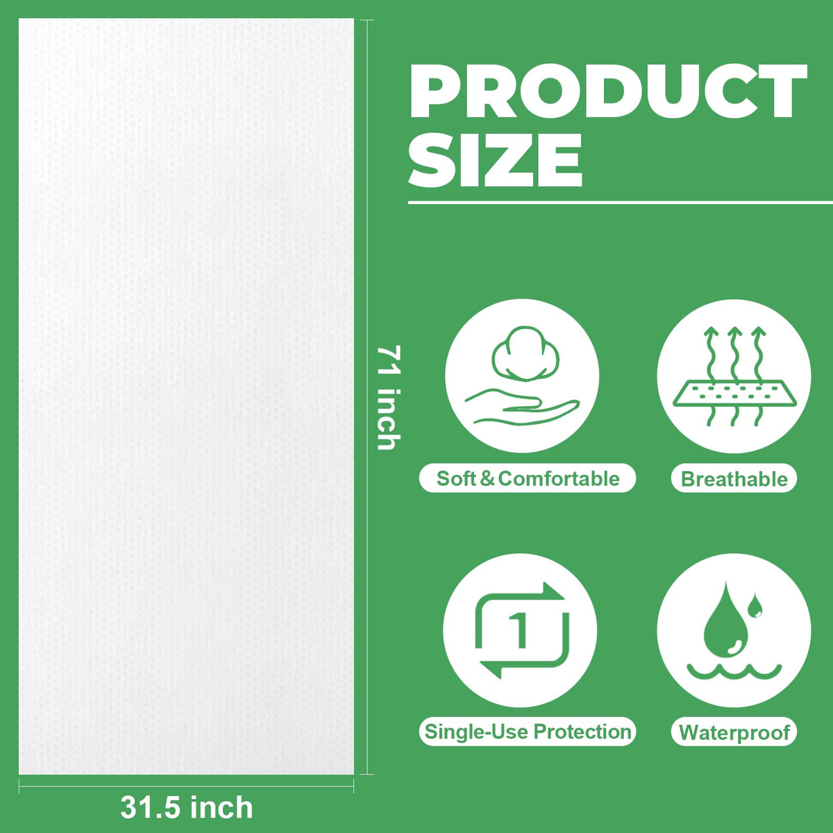 Zeefpod premium non-woven fabric sheets feel soft and breathable on skin.