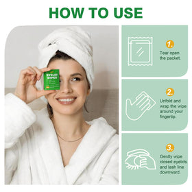 Zeefpod Tea Tree Eye Wipes with hypoallergenic formula for sensitive lids