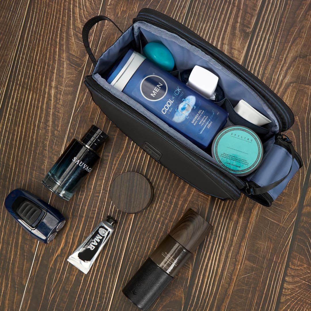 ZEEMO Travel Toiletry Bag back view shows durable construction