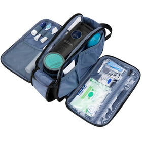 ZEEMO Travel Toiletry Bag inside organization highlights organized pockets