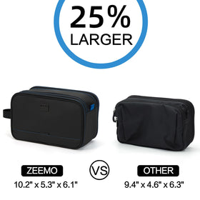 ZEEMO Travel Toiletry Bag magnetic-closure top for fast top access