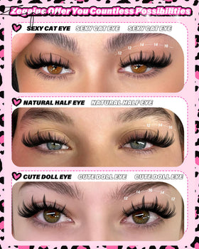 Zegaine manga lash brushes kit for blending and finishing