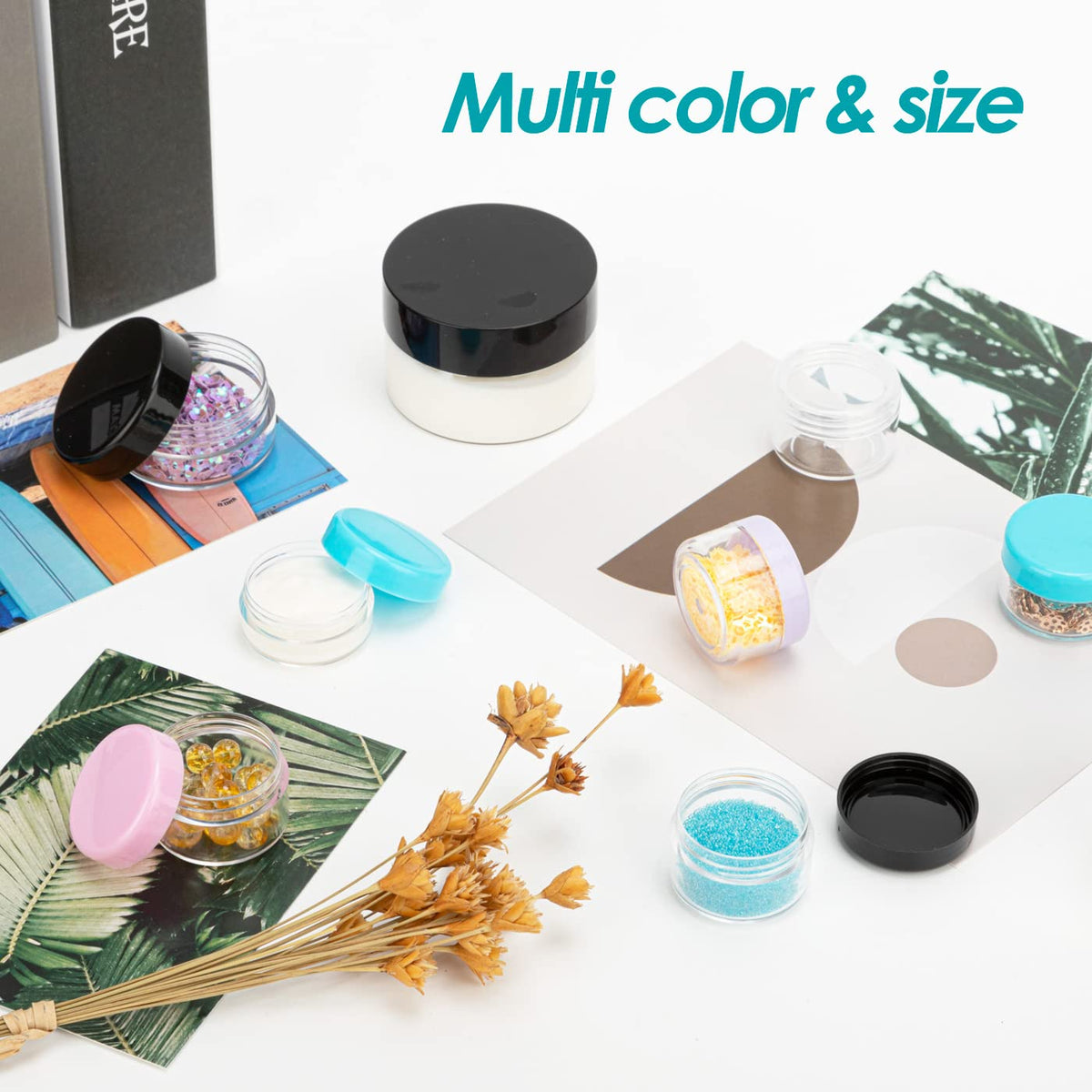 ZEJIA clear jar with color options enhances product visibility