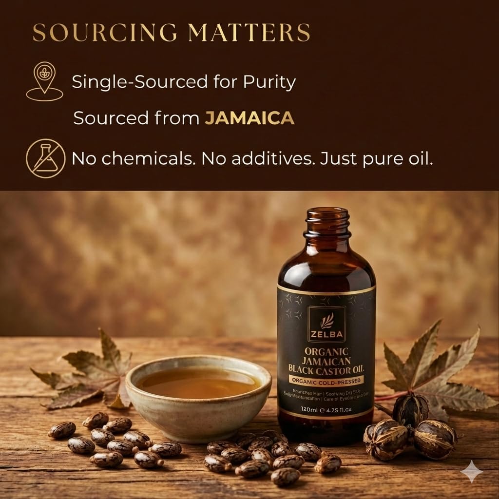 Zelba Jamaican Black Castor Oil being applied to hair for conditioning