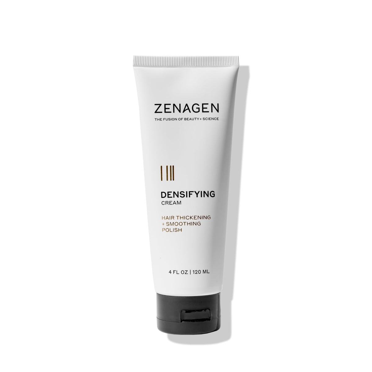 Zenagen Densifying Leave-In Cream bottle promotes lightweight fullness.