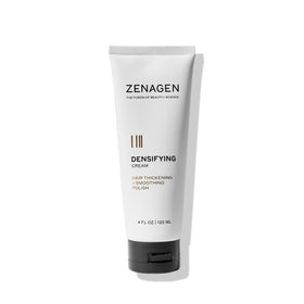 Zenagen Densifying Leave-In Cream bottle promotes lightweight fullness.