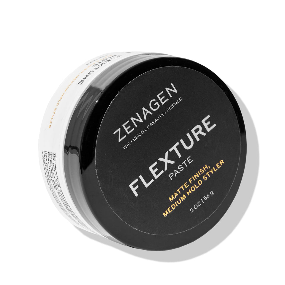 ZENAGEN Flexture Paste 2 oz jar front view for easy, controlled styling.