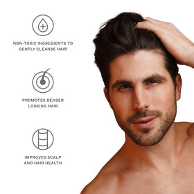 Zenagen Revolve foamy-lather demonstrates rich cleansing for thinning hair mornings.