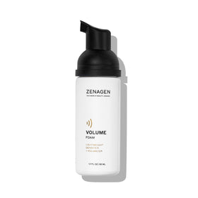 Zenagen Volume Foam bottle offering lightweight hold and volumizing formula.