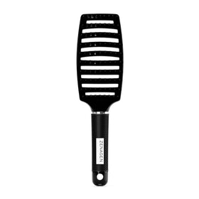 Zenagen ZEN Brush black front view for gentle detangling and scalp comfort.
