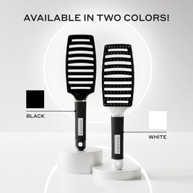 Zenagen ZEN Brush dual-action pins close-up for knot-free brushing and scalp stimulation.
