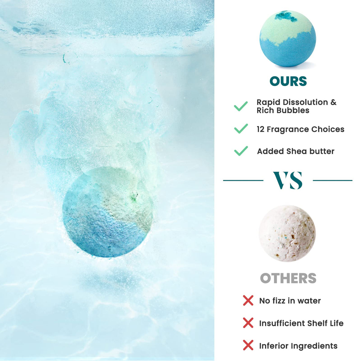 ZenBombs dissolving in water releasing color and fragrance in minutes.