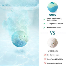 ZenBombs dissolving in water releasing color and fragrance in minutes.