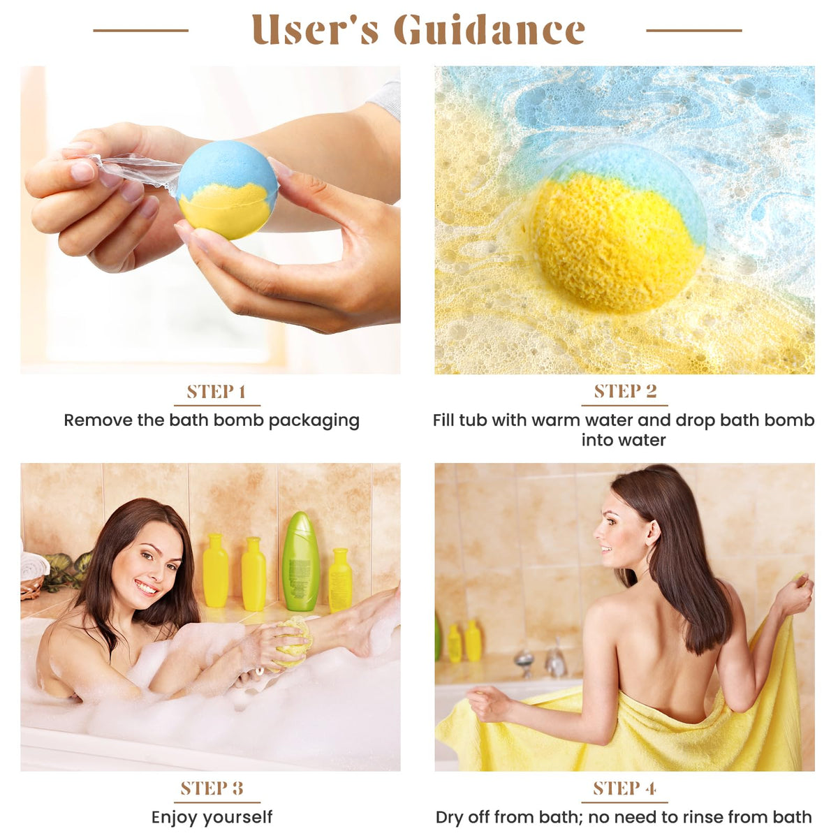 ZenBombs handcrafted fragrances add a pleasant aroma to your soak.