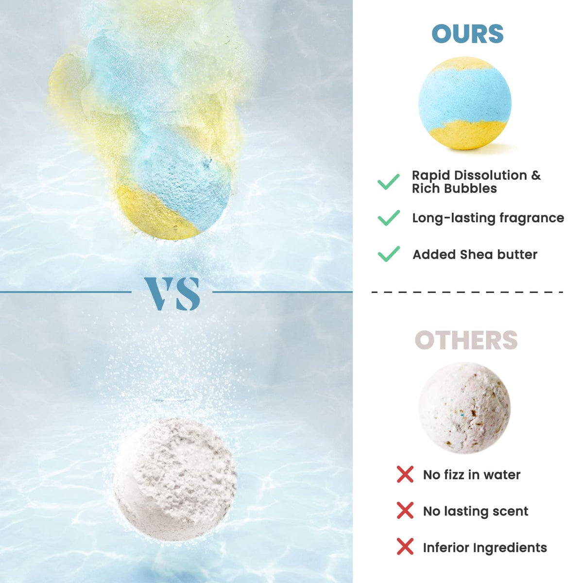 ZenBombs natural shea butter and oils formula for gentle skin care.