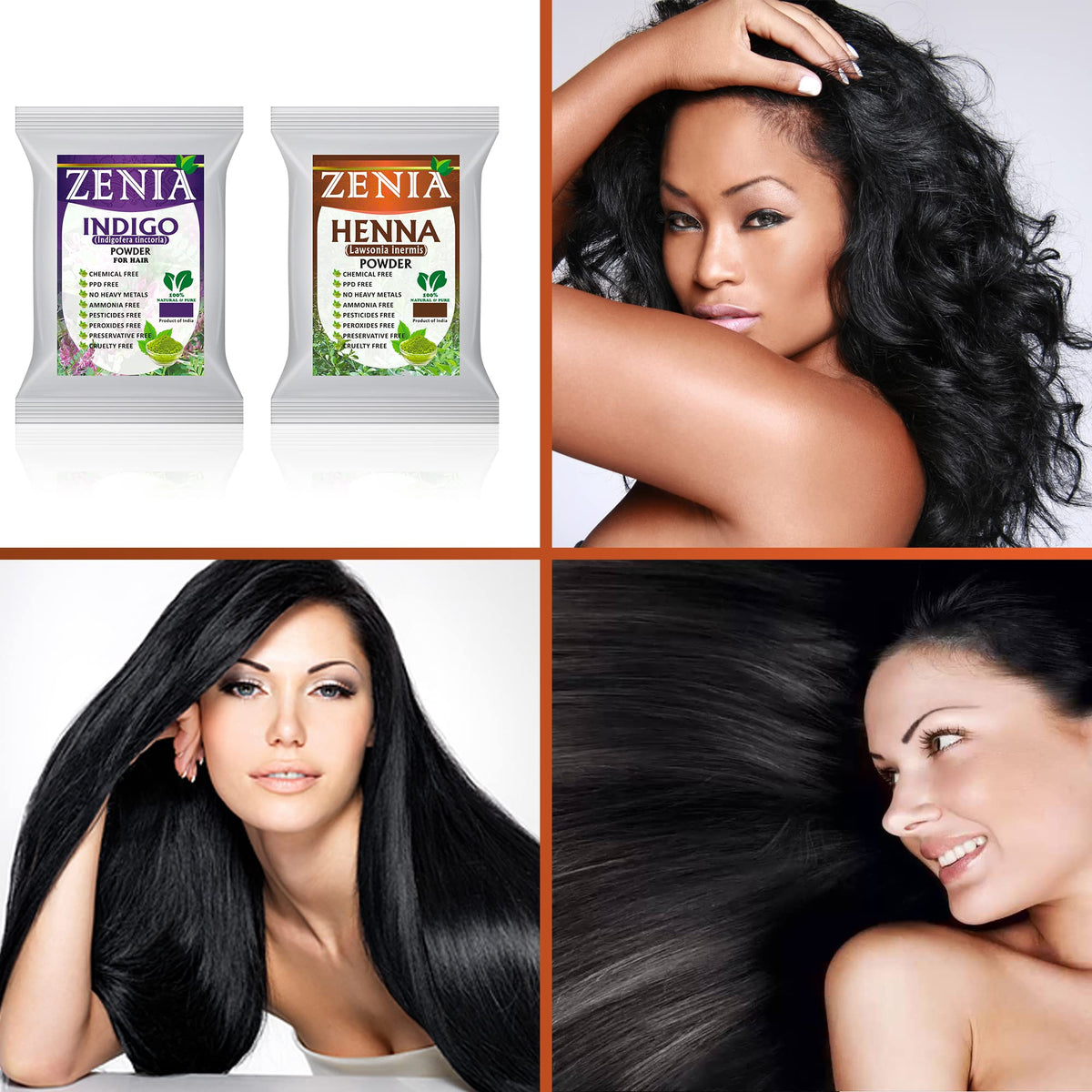 Zenia indigo paste application on towel dried hair
