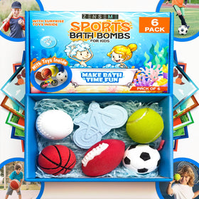 ZenseMe bath bombs with sports surprise inside for engaging bath time