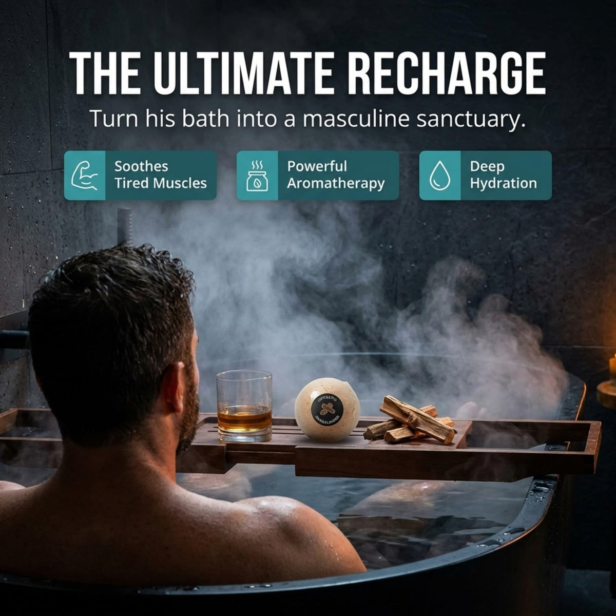 ZenseMe eucalyptus bath bomb for spa-like aromatherapy at home