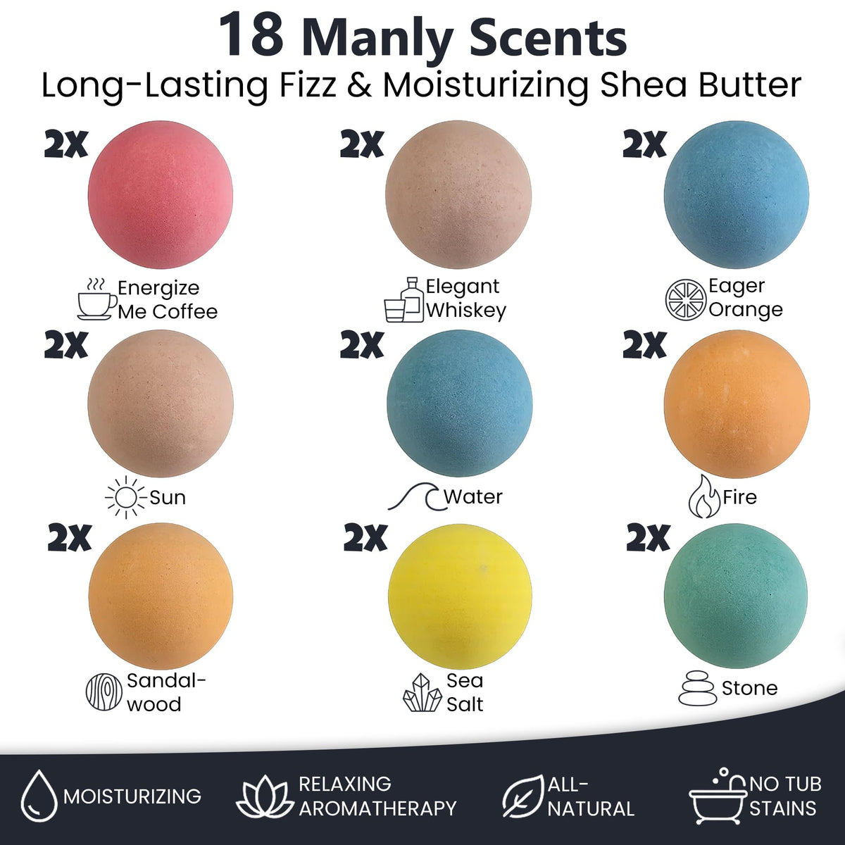 ZenseMe whiskey-scented bath bomb for a bold nighttime unwind