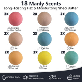 ZenseMe whiskey-scented bath bomb for a bold nighttime unwind