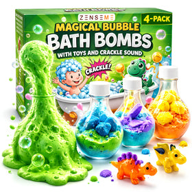ZenseMe bath bombs with surprise duck inside spark exciting bath play.