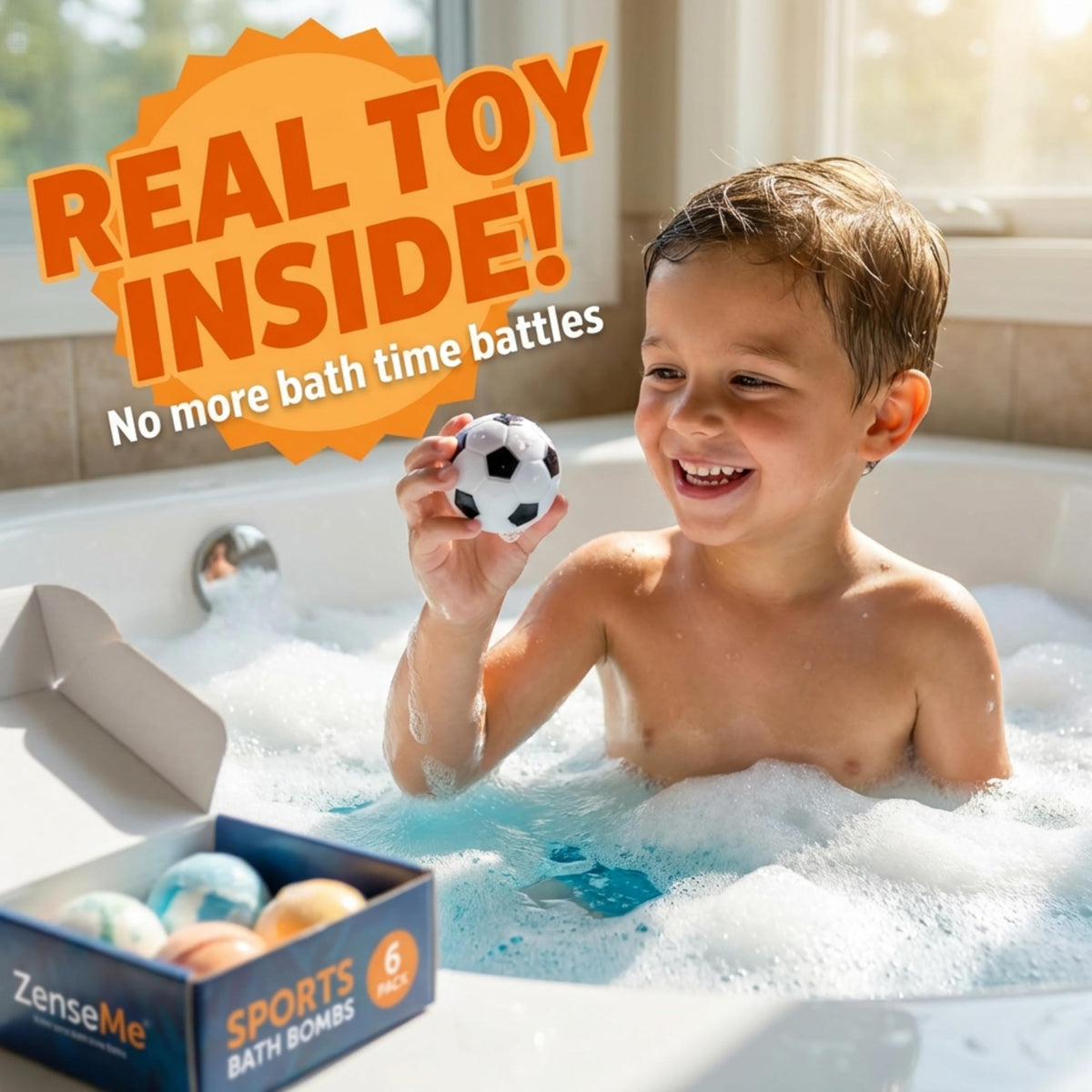 Hidden toy inside adds curiosity and excitement to bath time