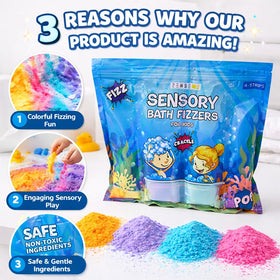 Children enjoy bubbles and soft popping sounds during bath time with ZenseMe