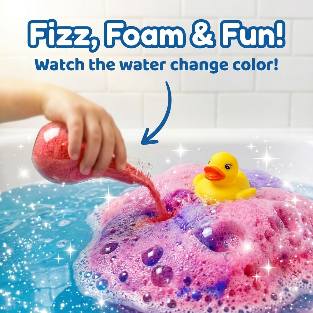 ZenseMe four-pack bath bombs gift-set with surprises for kids.