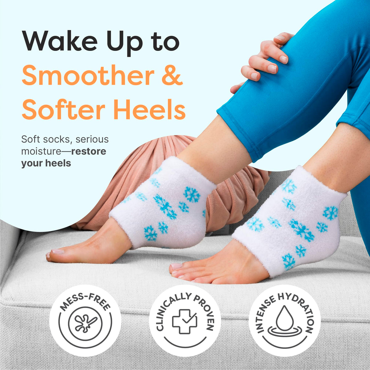 Gel-lined heel with jojoba, olive oil and vitamin E for nourishing care