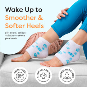 Gel-lined heel with jojoba, olive oil and vitamin E for nourishing care