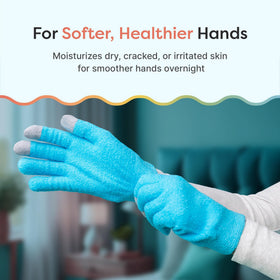 ZenToes moisturizing gloves gel lining close-up highlighting deep hydration.