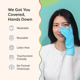 ZenToes latex-free moisturizing gloves designed for sensitive skin.