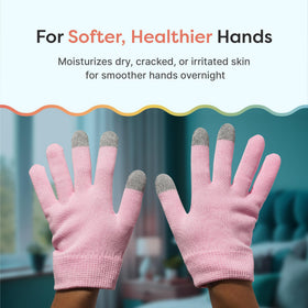 ZenToes Gloves on soft hands illustrate smoother skin after use.