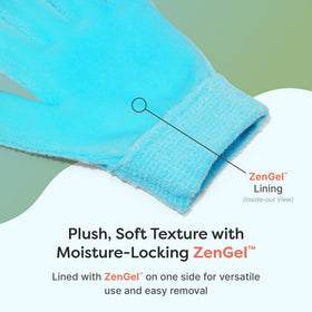 ZenToes moisturizing gloves with vitamin E and jojoba oils for nourishment.