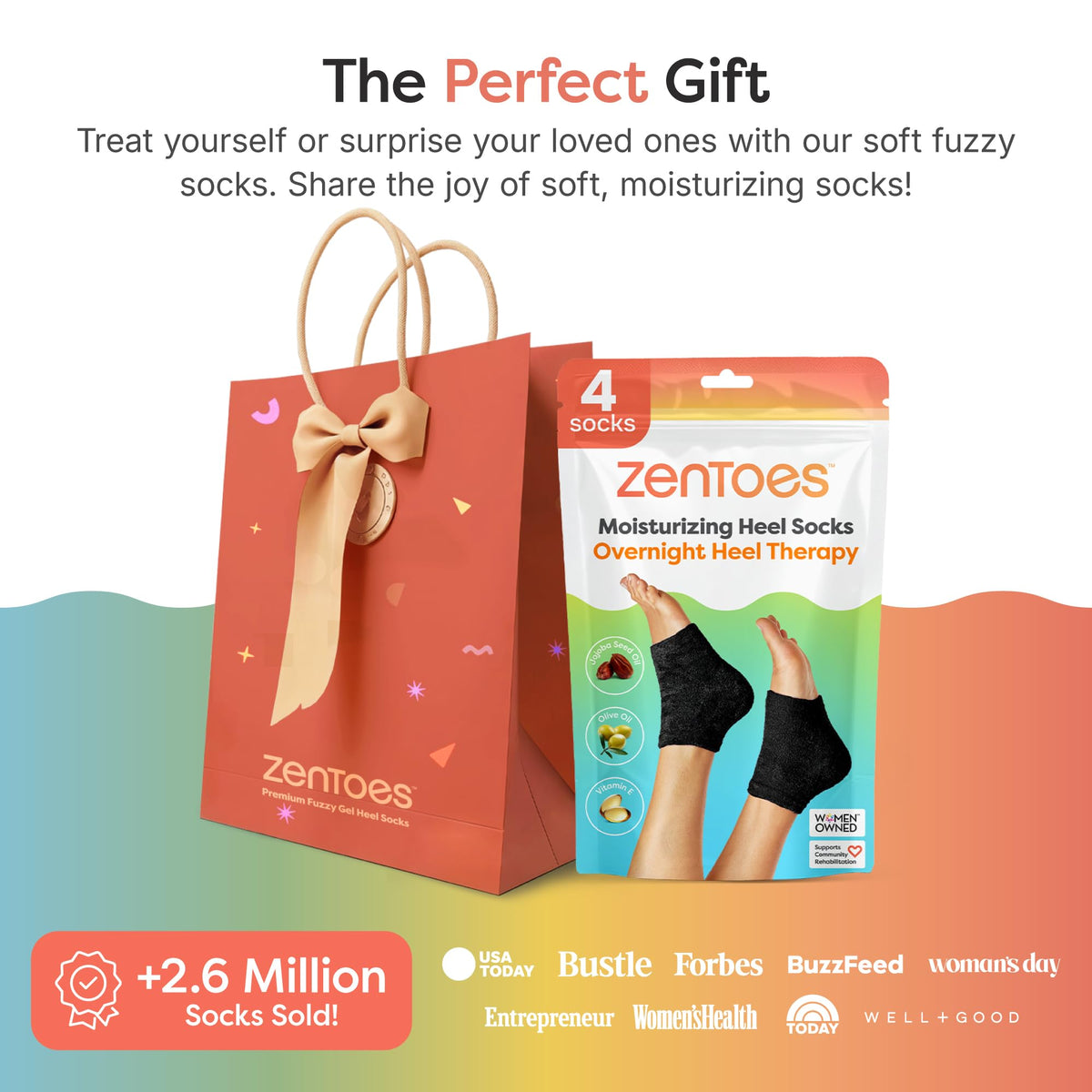 ZenToes night-time foot care for smoother heels by morning.