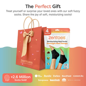 ZenToes night-time foot care for smoother heels by morning.