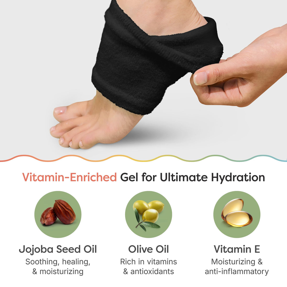 ZenToes wide-width sock fits larger feet for full coverage.